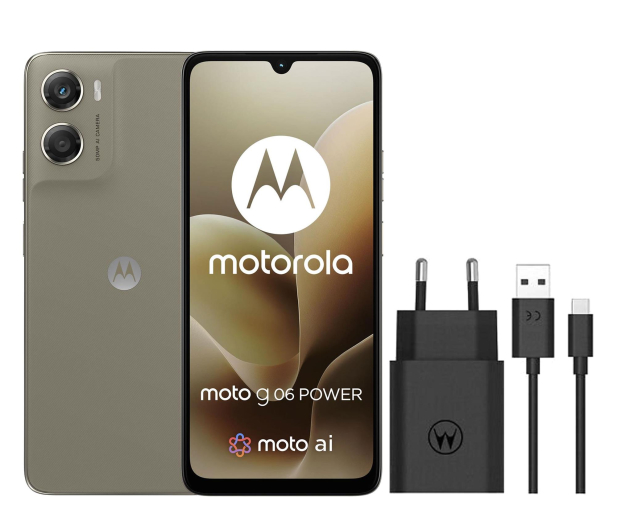 Motorola moto g06 power 4/64GB Laurel Oak + Ładowarka 33W - 1373067 - zdjęcie
